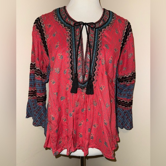 Free People”But I Like It”Boho Peasant Top,Size-Small(?Med,P2P approx-22”-23.5”) - Picture 3 of 11